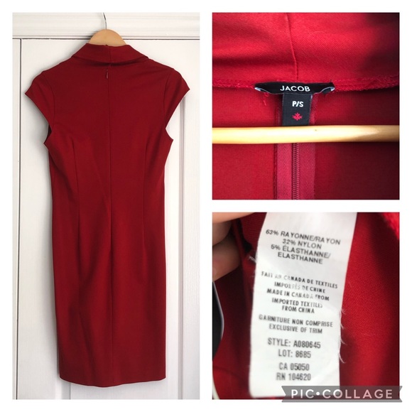 Red Jacob ponte dress - Picture 2 of 2